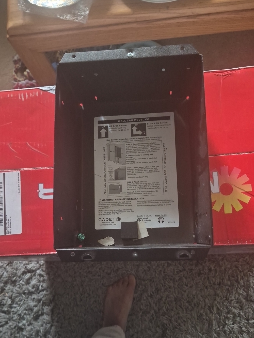 Cadet Black Wall Can Enclosure - Electronics Housing